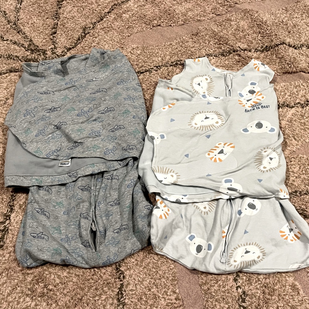 Halo Sleep Sack Bundle! Newborn velcro swaddle
